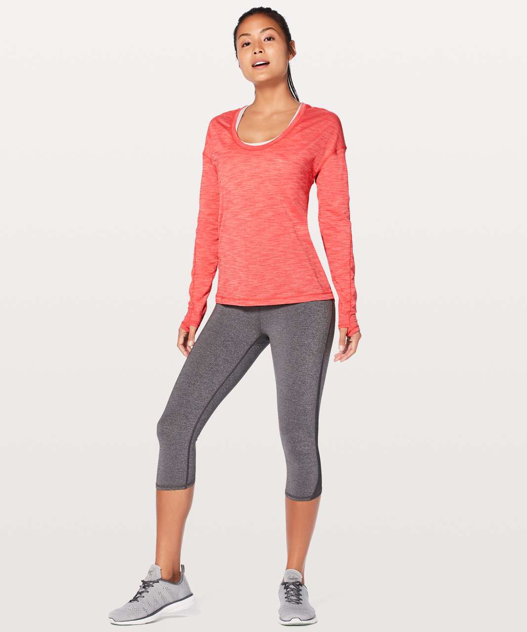 Lululemon Meant To Move Long Sleeve - Heathered Vermillion