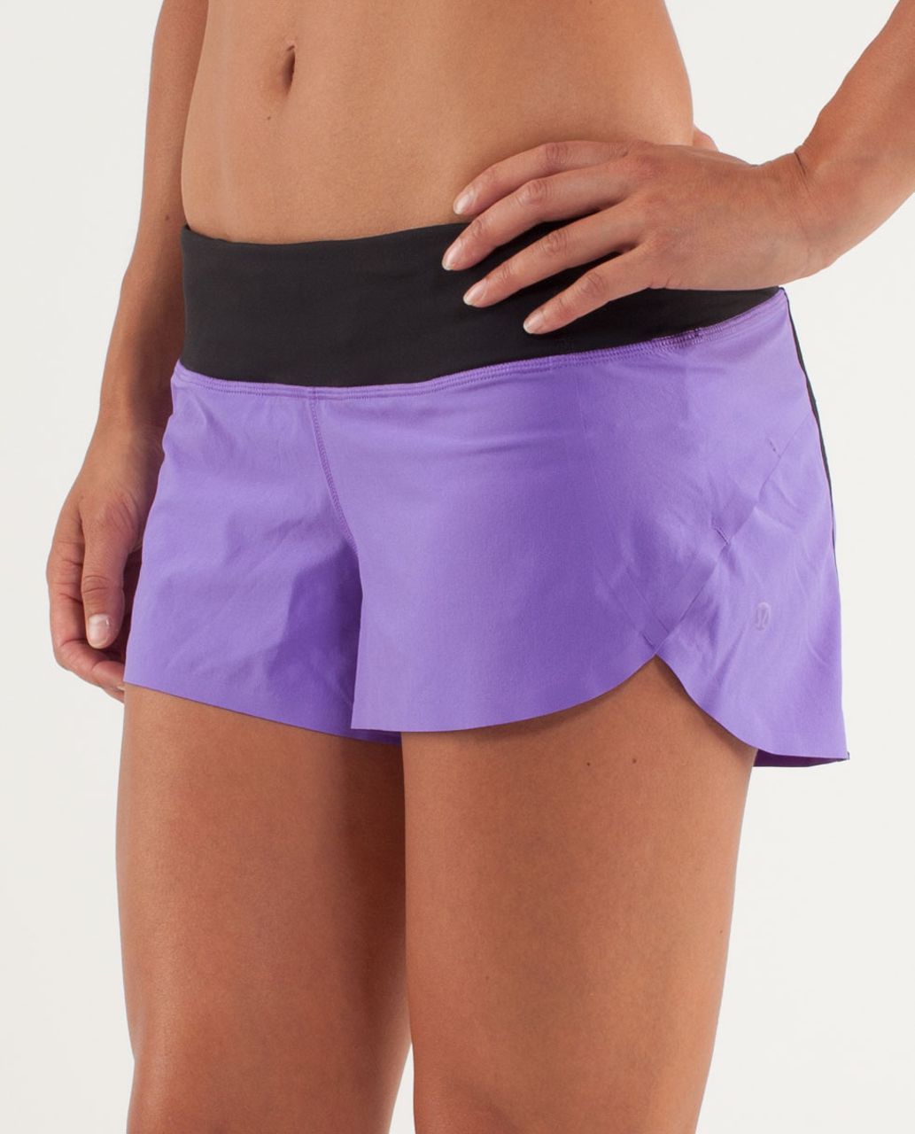 Lululemon Run:  Speed Short *Naked Seam - Power Purple /  Black