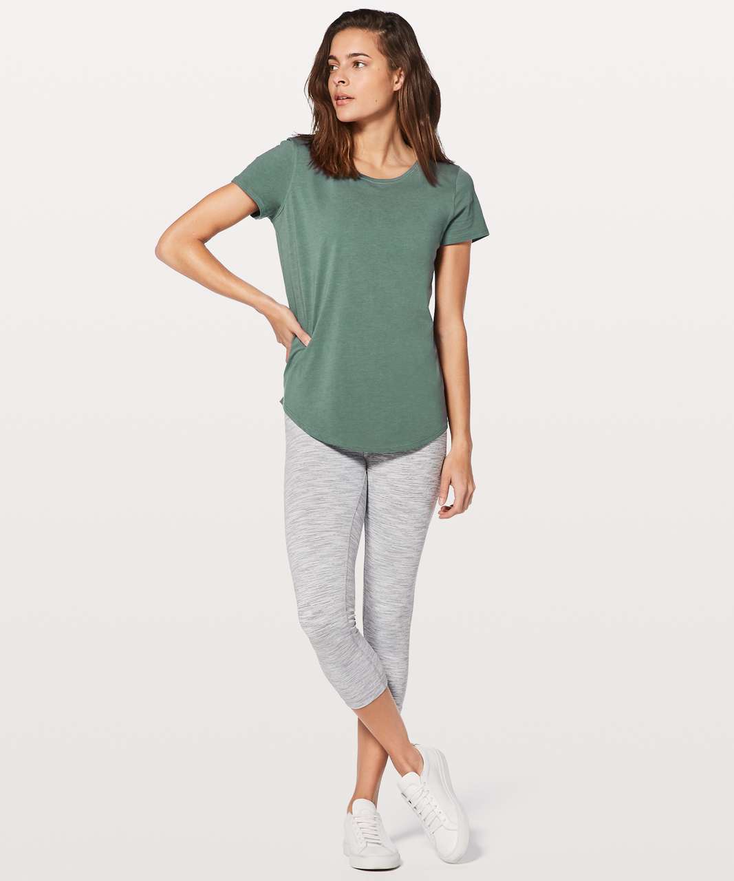 Lululemon Love Crew Short Sleeve T-Shirt - Green Twill - lulu fanatics