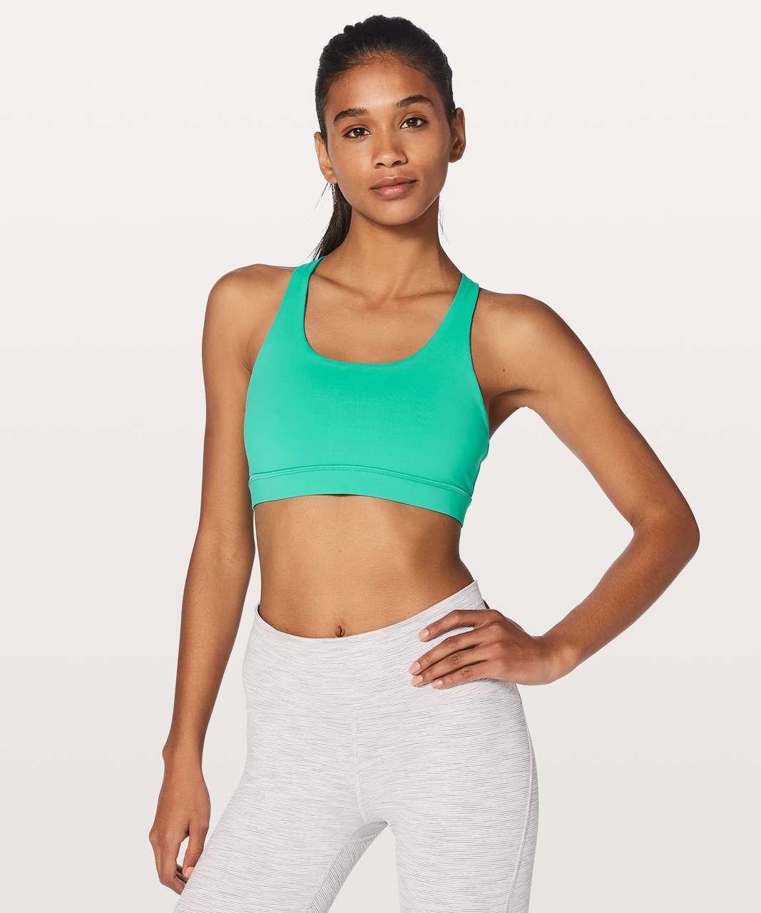 Lululemon Time To Sweat Bra - Eucalyptus - lulu fanatics