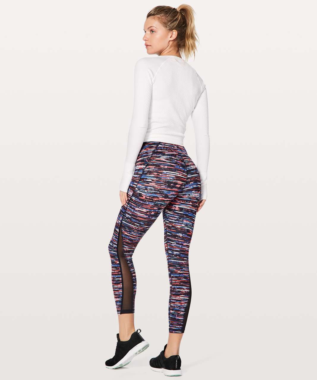 Lululemon Train Times 7/8 Pant 25 - Hinshu Alpine White Multi / Black - lulu  fanatics