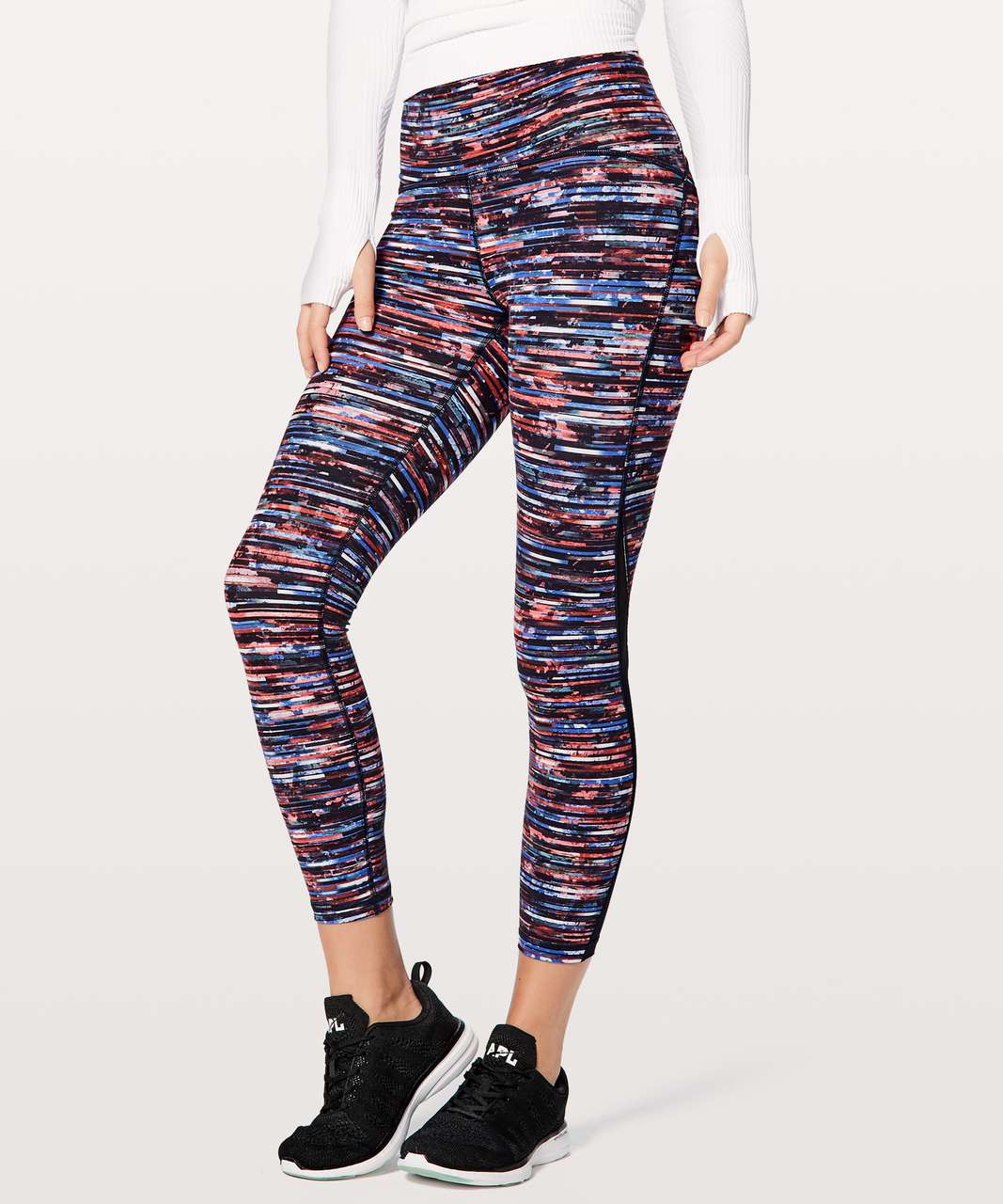 Lululemon Train Times 7/8 Pant 25 - Hinshu Alpine White Multi / Black -  lulu fanatics