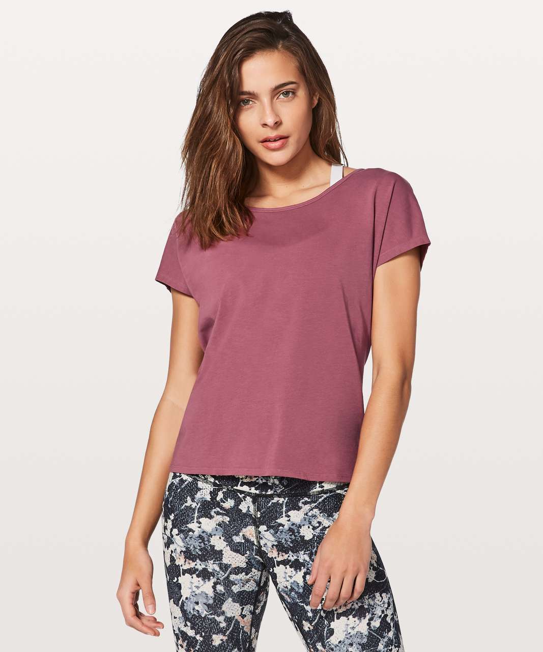 Lululemon Twist It Tee - So Merlot