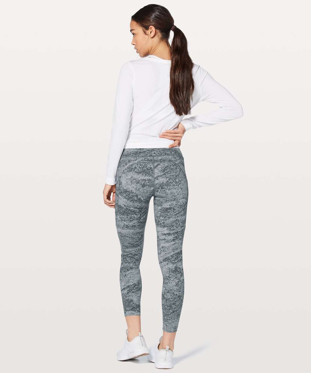 Lululemon Fast & Free Tight 7/8 II Nulux 25 - Area Ice Grey - lulu fanatics