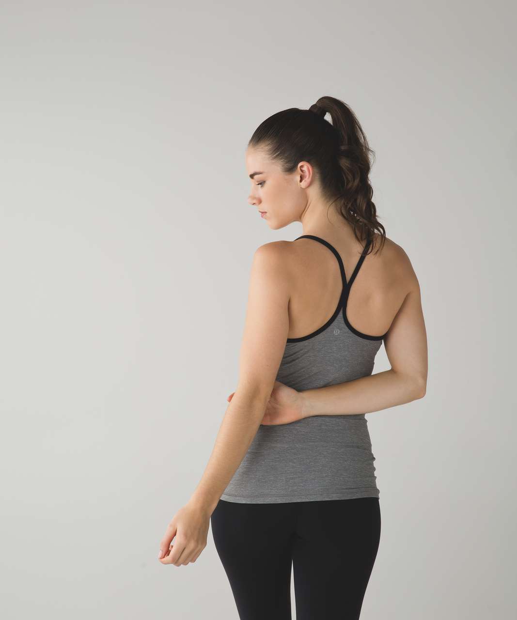 Lululemon Power Y Tank Luon - Heathered Slate / Black