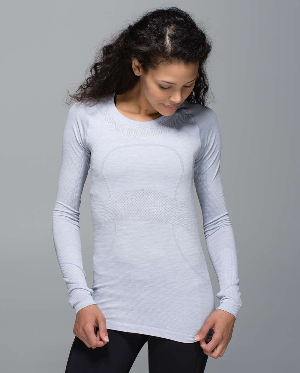 Lululemon Swiftly Tech Long Sleeve Crew - Heathered Silver Fox