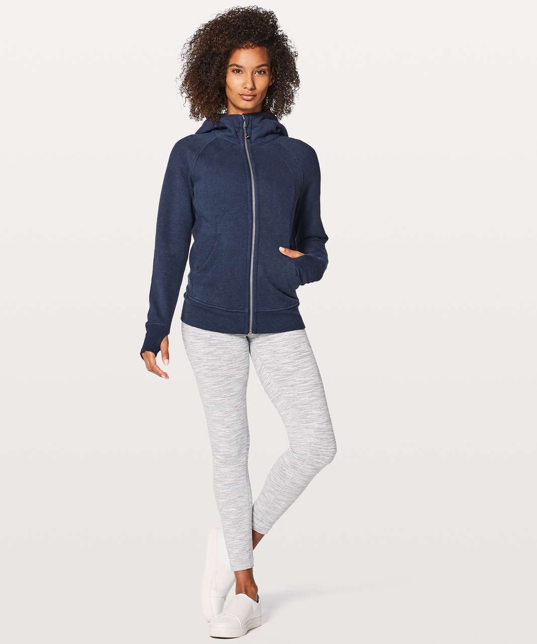 Lululemon Scuba Hoodie Light Cotton Fleece - Heathered Hero Blue / Hero ...