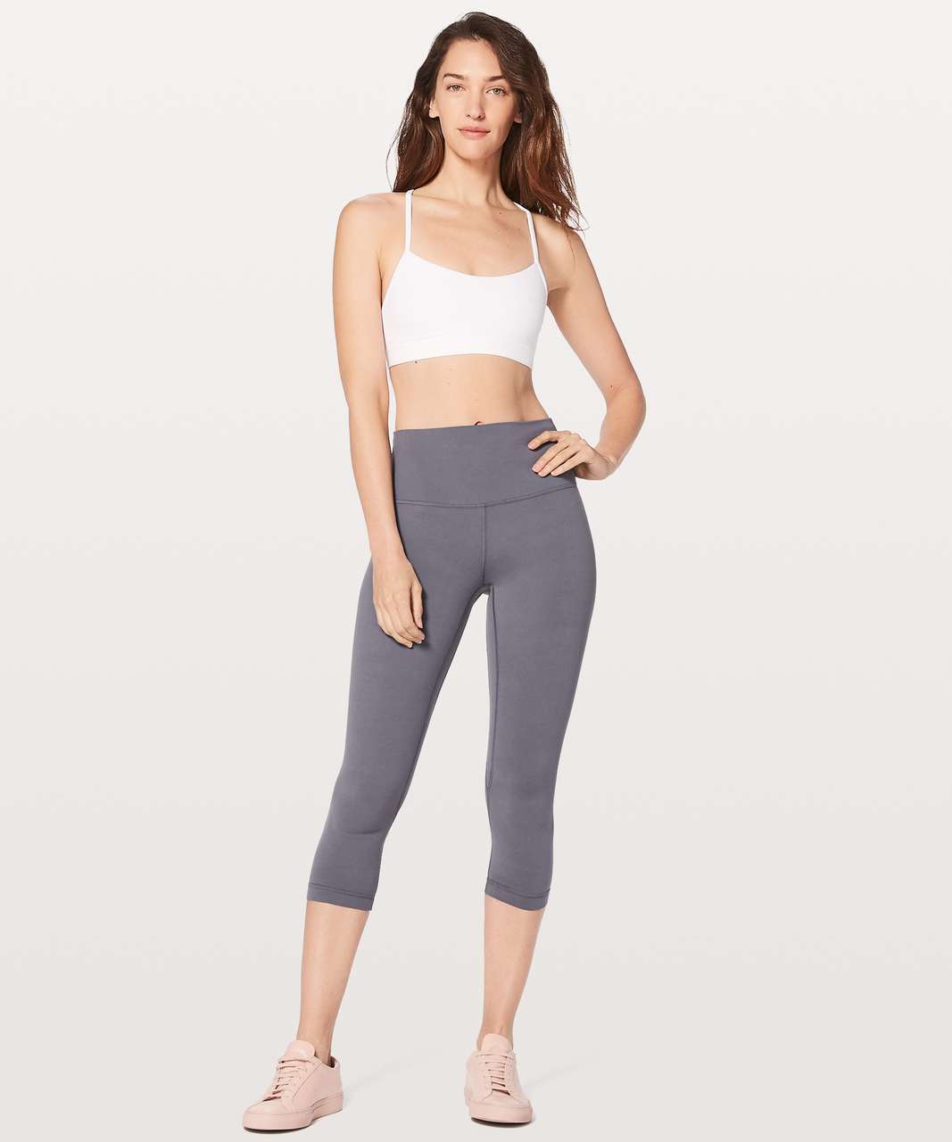 All white fit pic with Flow Y Bra! Anyone know the legging style? I tried  looking on lulufanatics but couldn't find it. : r/lululemon