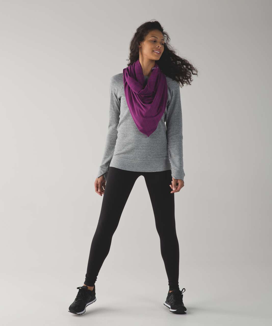 Lululemon Vinyasa Scarf Rulu - Kanto Stripe Regal Plum Naval Blue