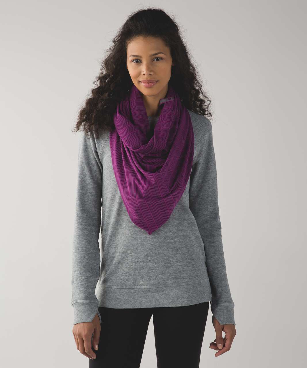 Lululemon Vinyasa Scarf Rulu - Kanto Stripe Regal Plum Naval Blue