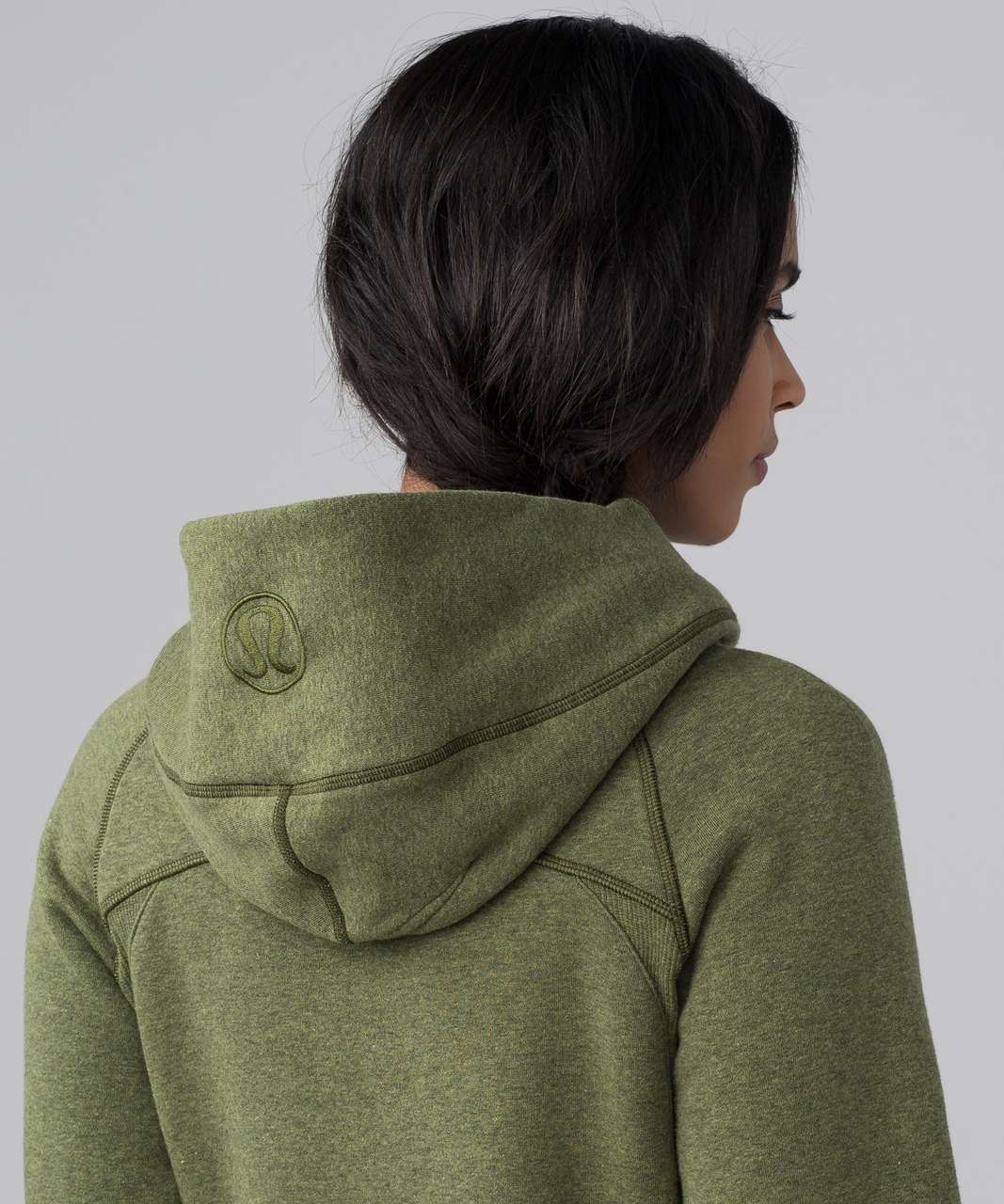 Lululemon Scuba Hoodie Classic Cotton Fleece - Heathered Brave Olive