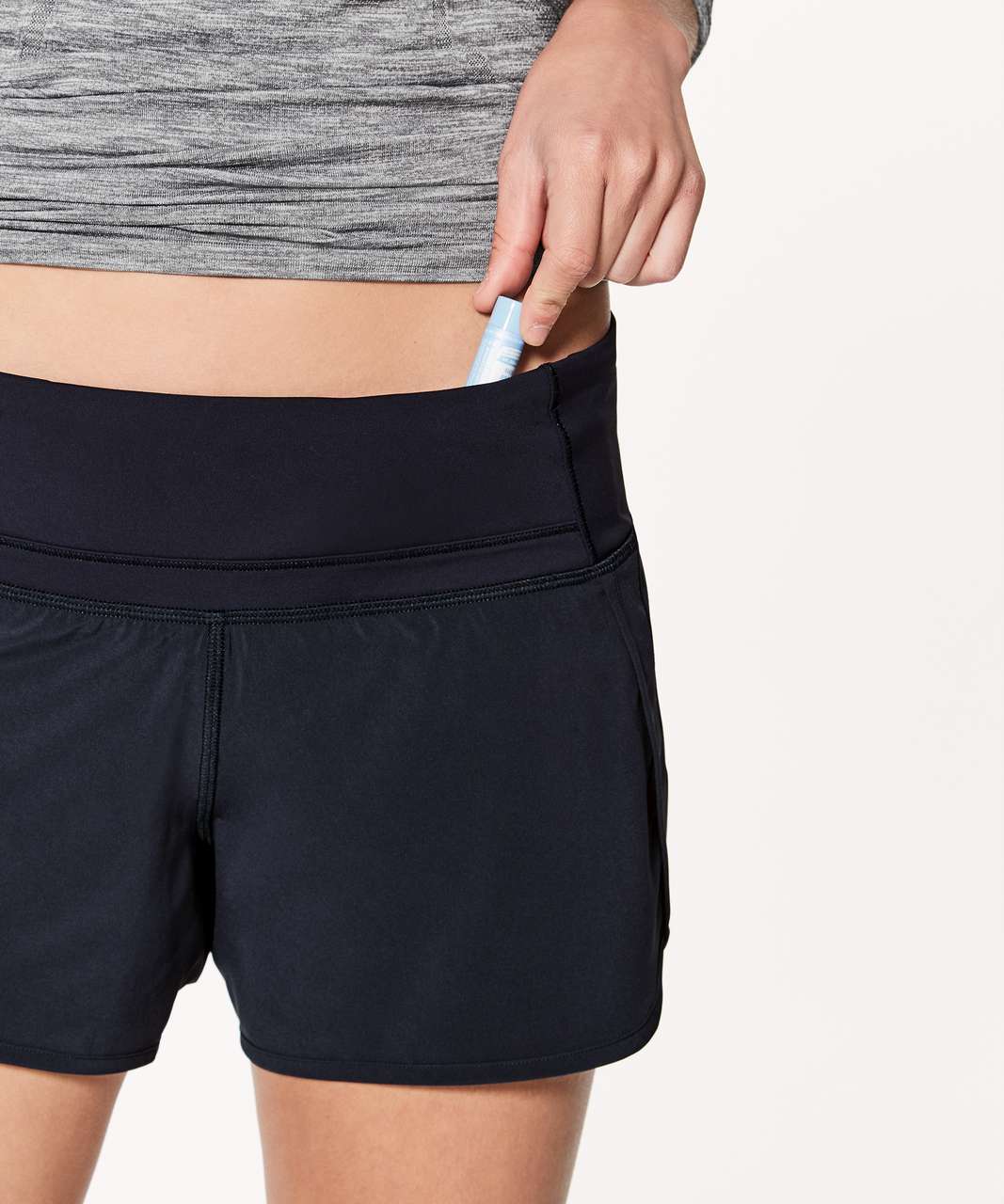 Lululemon Run Times Short 4-way Stretch 4" - Midnight Navy