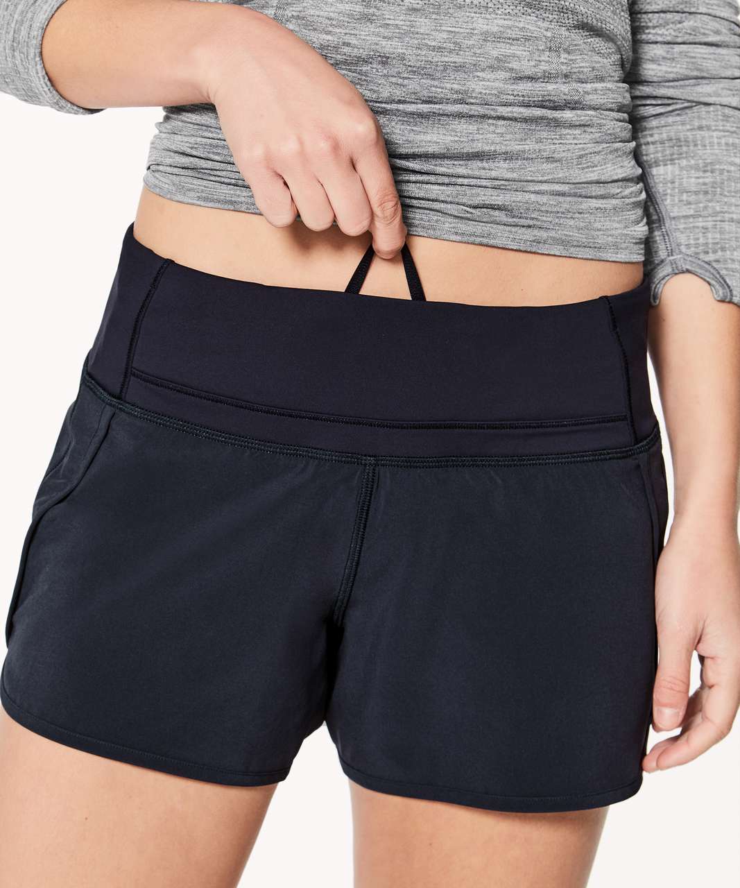 Lululemon Run Times Short 4-way Stretch 4" - Midnight Navy