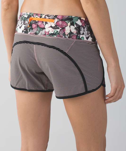 Lululemon Run Times Inversion Shorts Black Blue Orange Pink Stripe 8 - $35  - From Stephanie