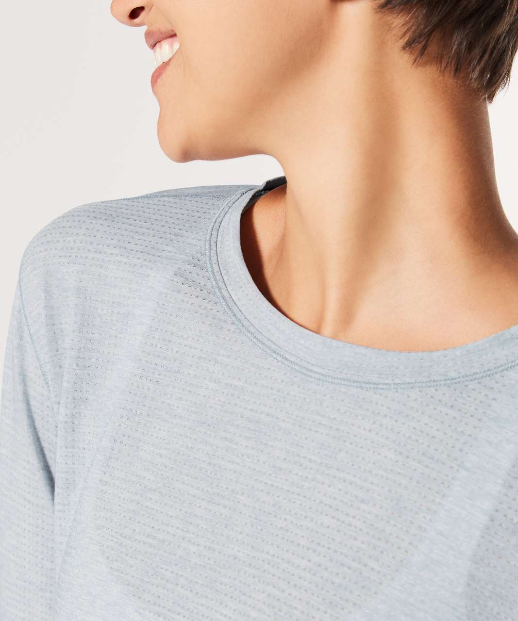 Lululemon Pushing Limits Long Sleeve - Heathered White - lulu fanatics