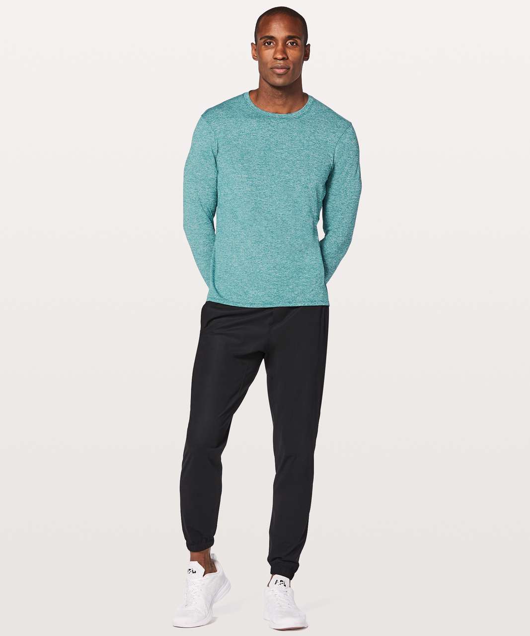 Lululemon Drysense Mesh Long Sleeve - Heathered Laguna