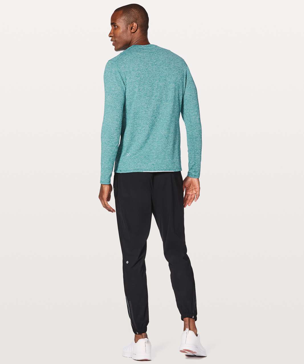 Lululemon Drysense Mesh Long Sleeve - Heathered Laguna