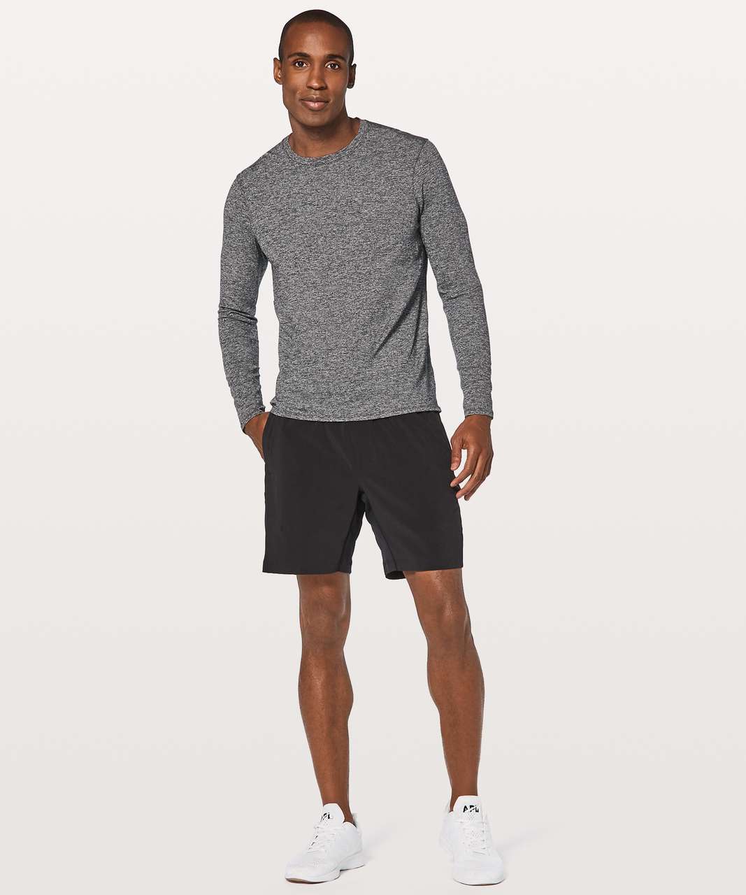 Lululemon Drysense Mesh Long Sleeve - Heathered Black (First Release)