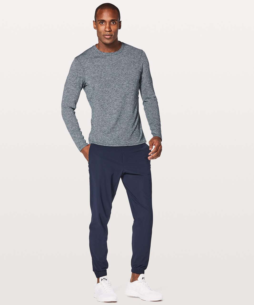 Lululemon Drysense Mesh Long Sleeve - Heathered True Navy (First ...