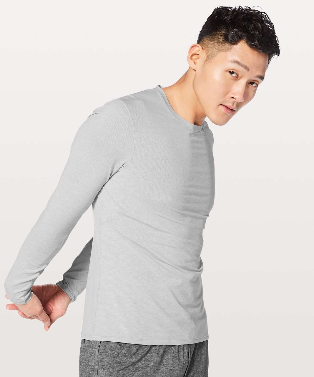 Lululemon Drysense Mesh Long Sleeve - Heathered Sea Salt (First Release)