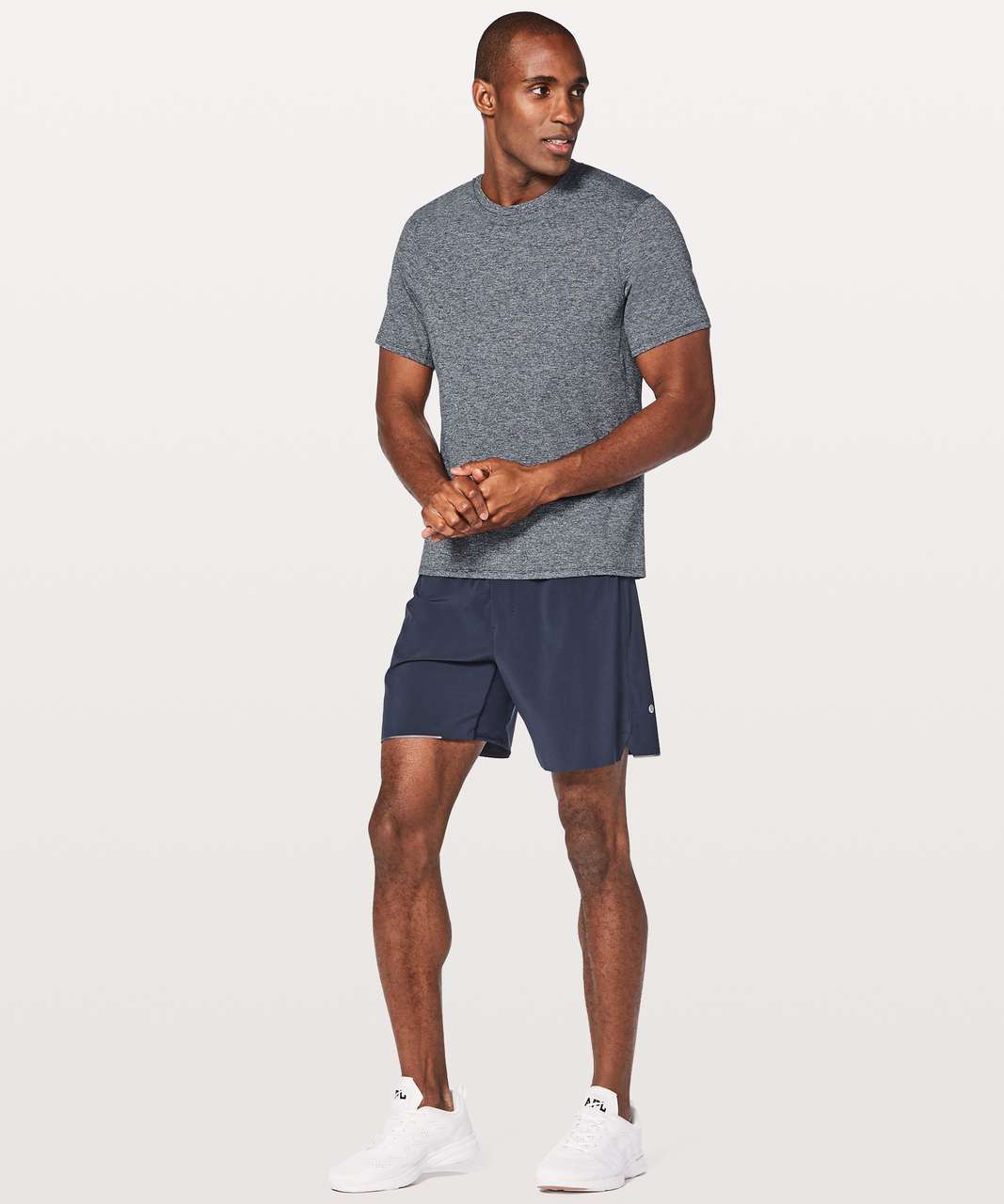 Lululemon Drysense Mesh Short Sleeve - Heathered True Navy (First Release)