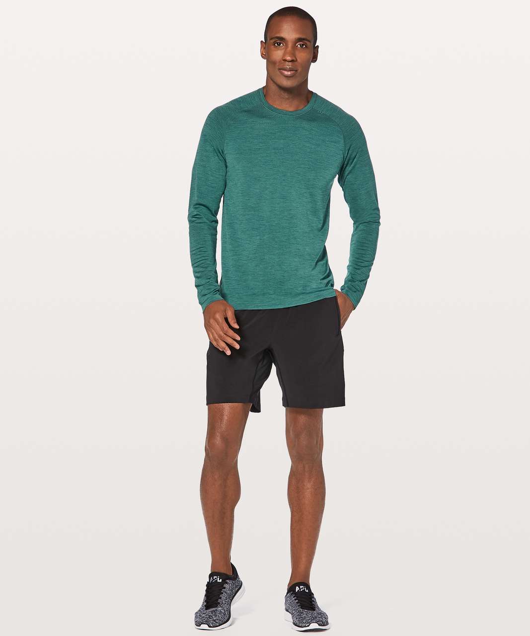 Lululemon Metal Vent Tech Long Sleeve - Antigua / Green Smoke