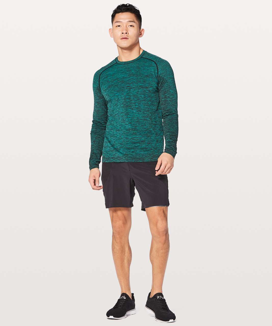 Lululemon Metal Vent Tech Long Sleeve - Spirit Green / Black