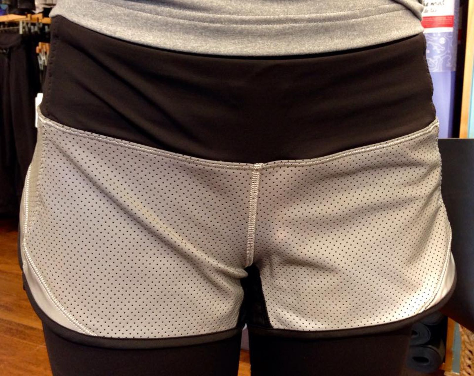 Lululemon Run:  Speed Short *Reflective - Silver / Black