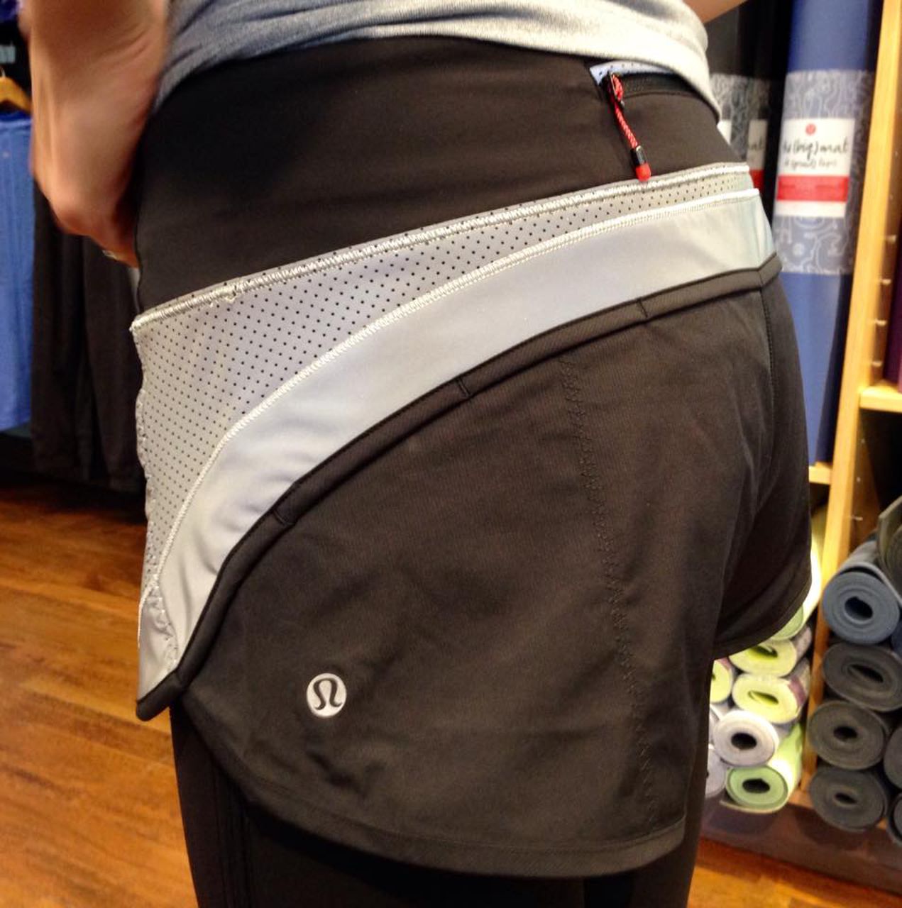 Lululemon Run:  Speed Short *Reflective - Silver / Black