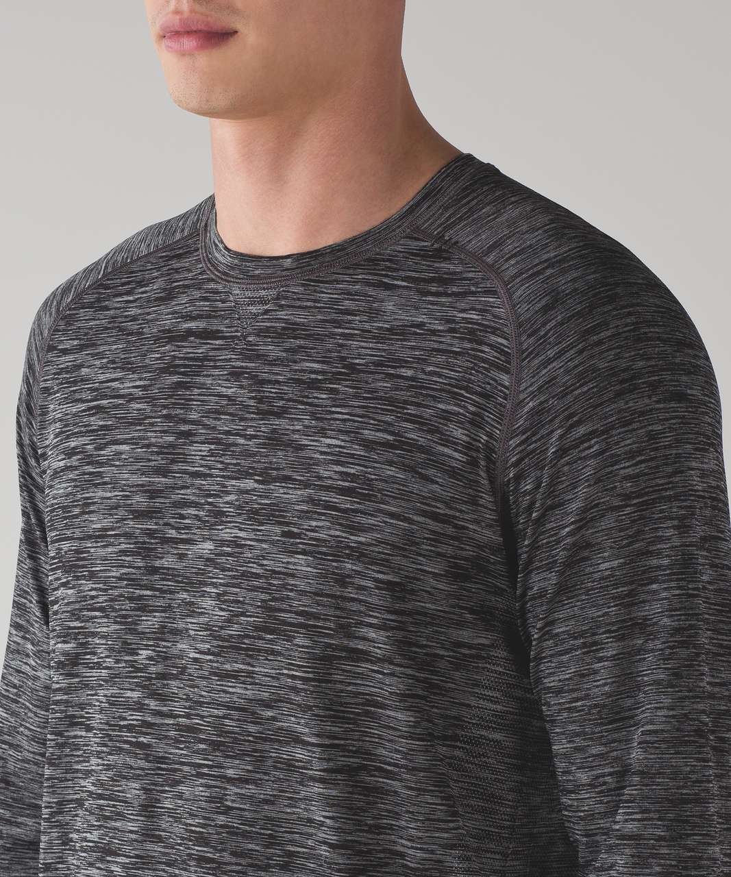 Lululemon Swiftly Tech Long Sleeve - Heathered Black - lulu fanatics