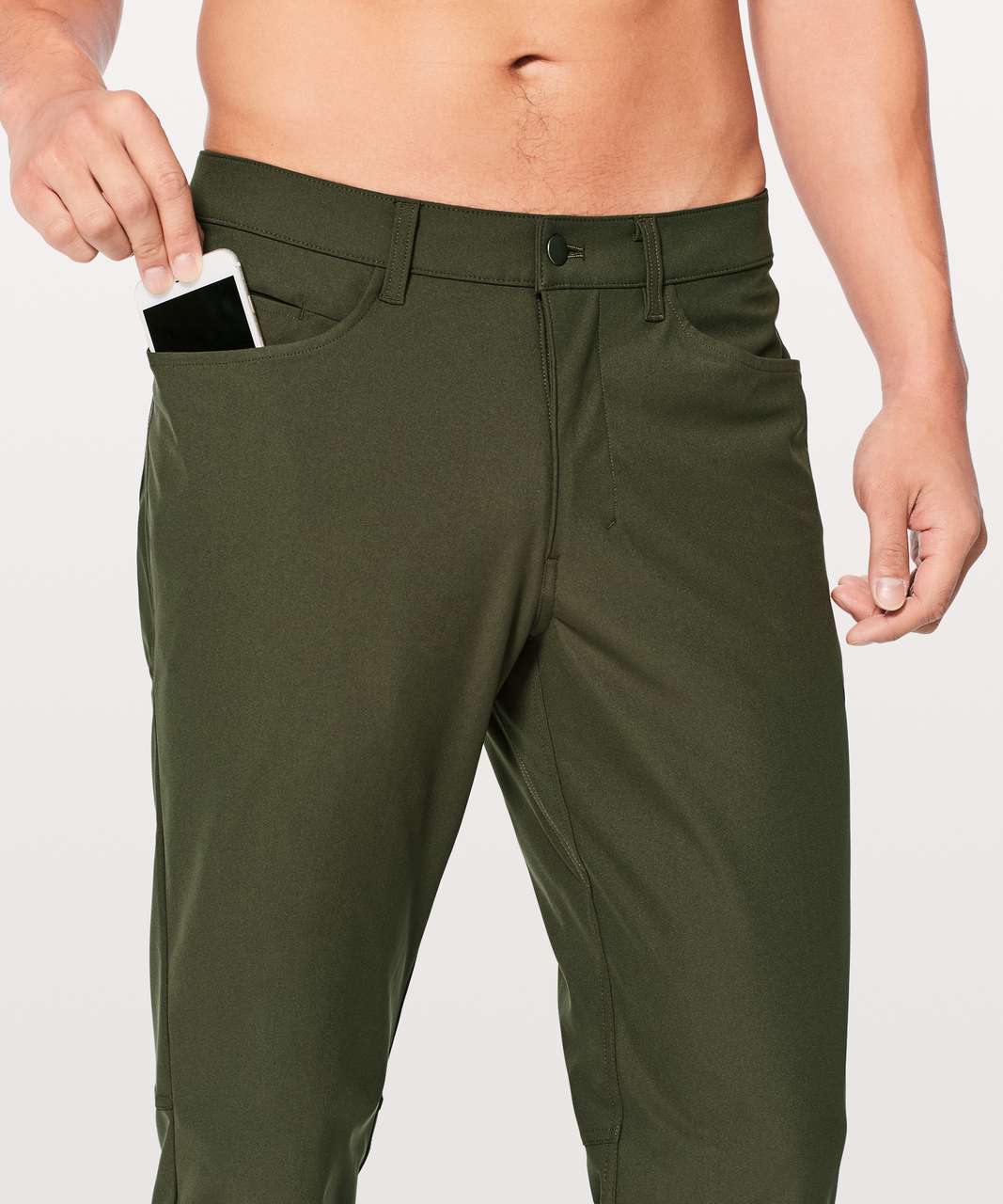 Lululemon ABC Pant Classic Fit Warpstreme Pants Mens 38 Olive Green 38x33