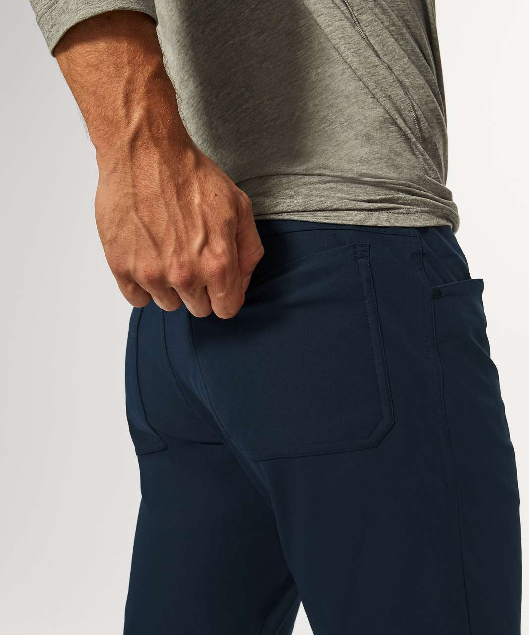 Navy ABC track pants, Lululemon