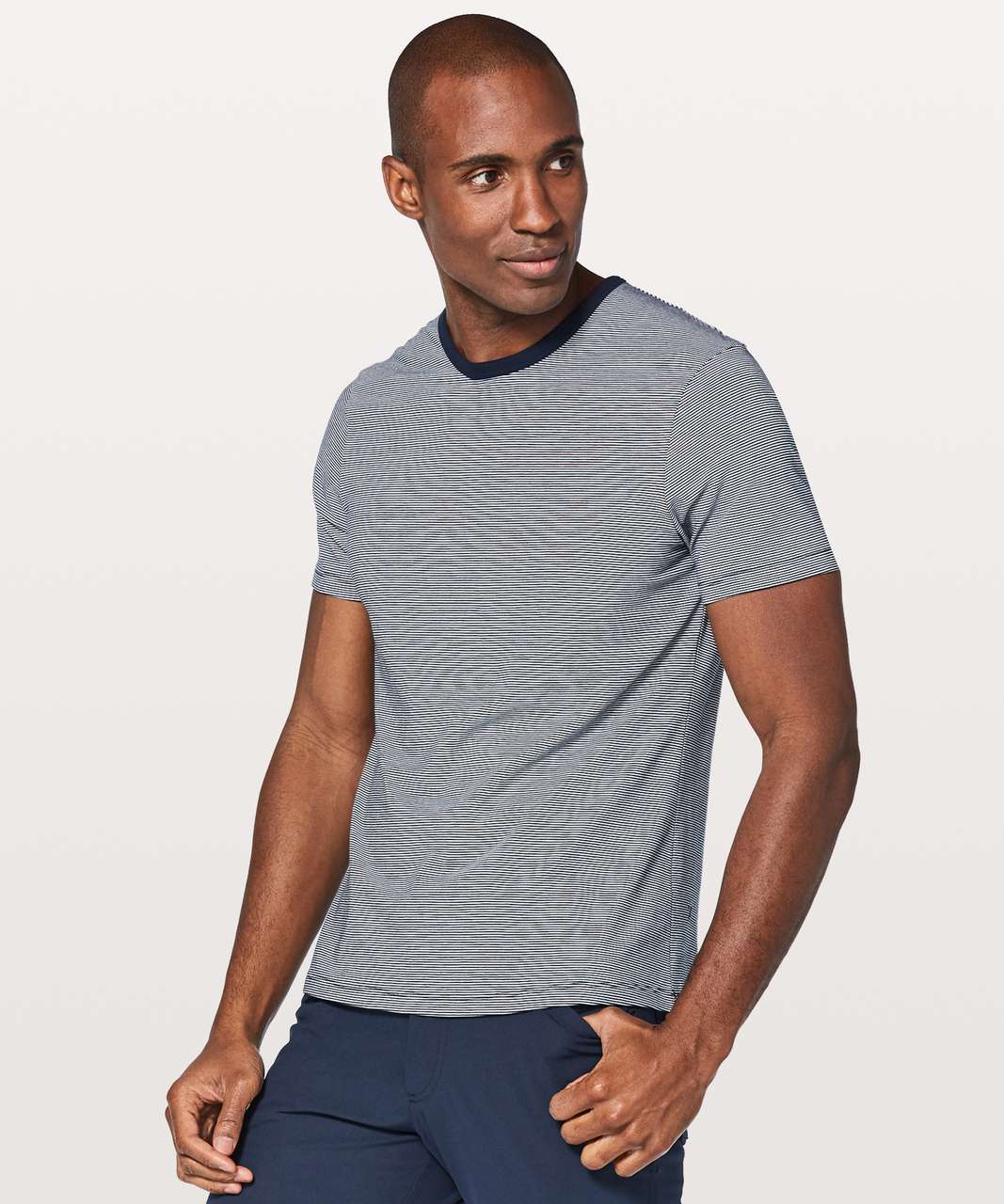 Lululemon 5 Year Basic Tee *Updated Fit - Delta Stripe White True Navy