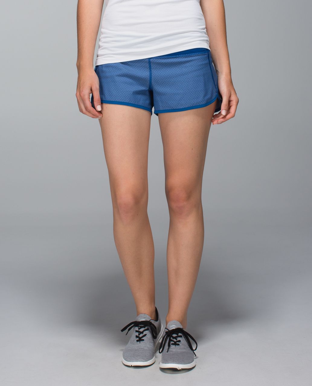 Lululemon Run:  Speed Short *4-way Stretch - Diamond Dot Swift Wicking Rugged Blue / Rugged Blue