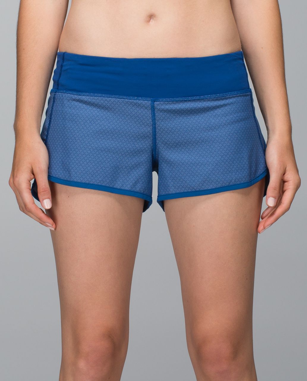 Lululemon Run:  Speed Short *4-way Stretch - Diamond Dot Swift Wicking Rugged Blue / Rugged Blue