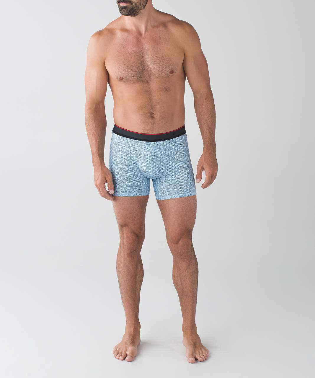 Lululemon No Boxer Boxer *5.5" - Slight Cloud Caspian Blue Lux Indigo