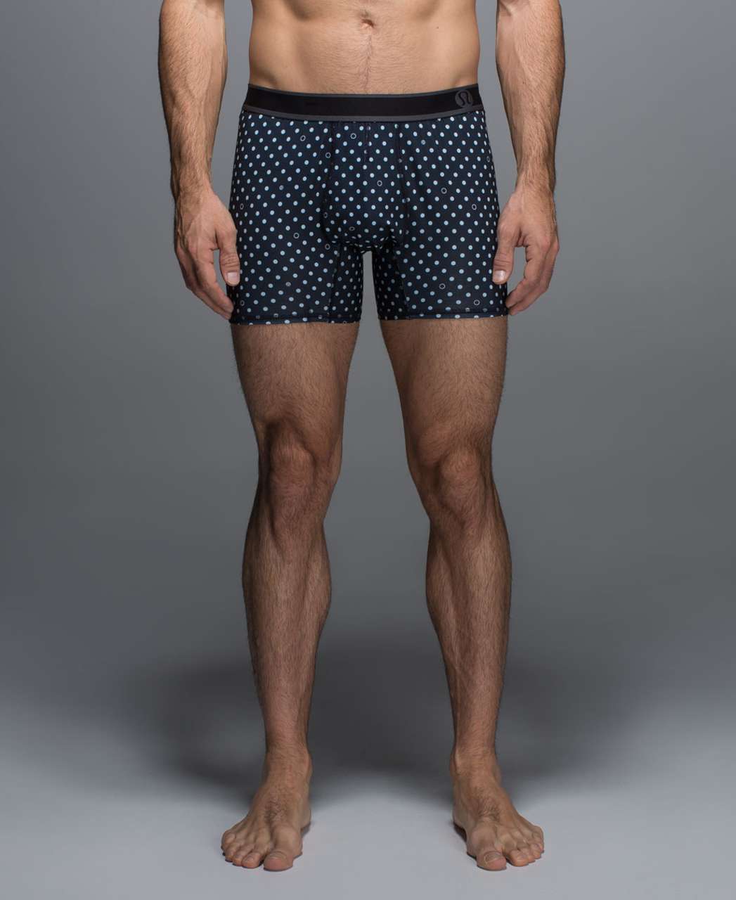 Lululemon No Boxer Boxer *5.5" - Iconic Polka Inkwell Caspian Blue