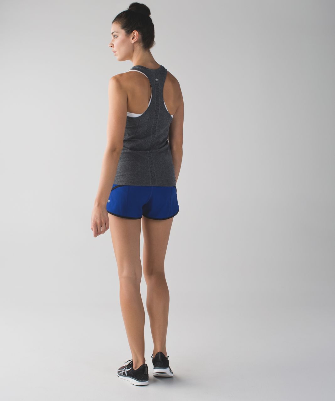 Lululemon Run:  Speed Short *4-way Stretch - Sapphire Blue / Washi Weave Angel Wing Naval Blue / Black