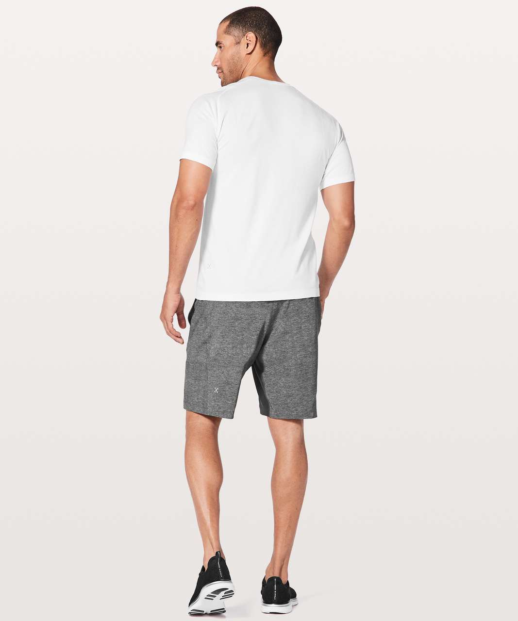 Lululemon - Pace Breaker Short Linerless 9 - Heathered Texture Printed  Mercury Deep Coal - $58.00