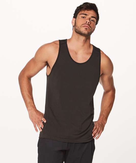 Lululemon Metal Vent Tech Tank - White / Black - lulu fanatics