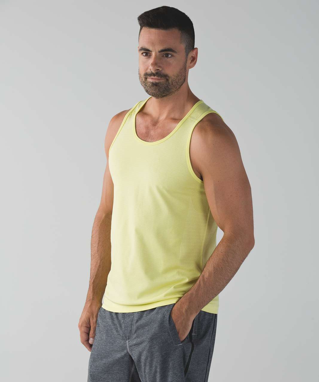 Lululemon Metal Vent Tech Tank - Heathered Split Pea