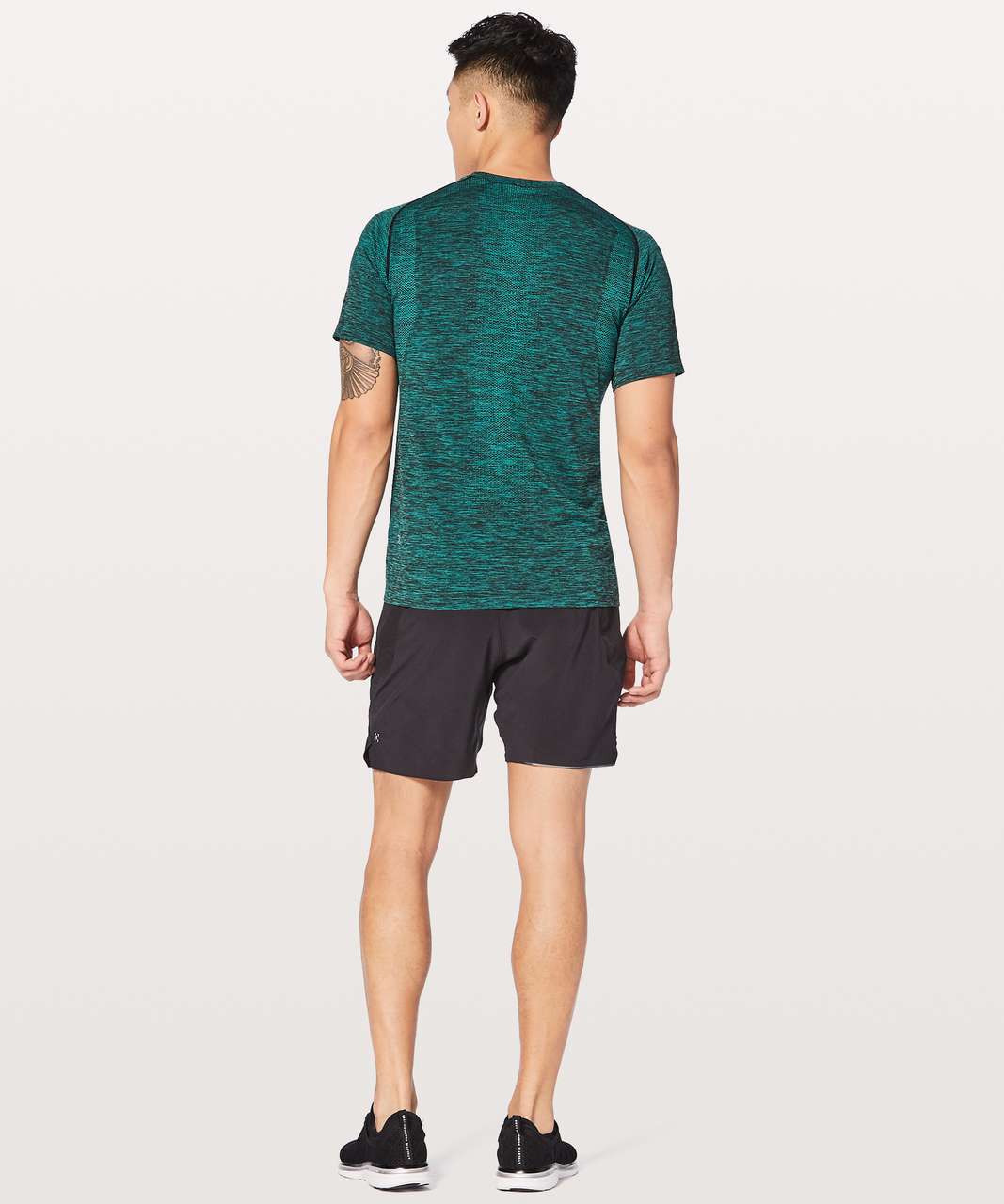 Lululemon Metal Vent Tech Short Sleeve - Spirit Green / Black