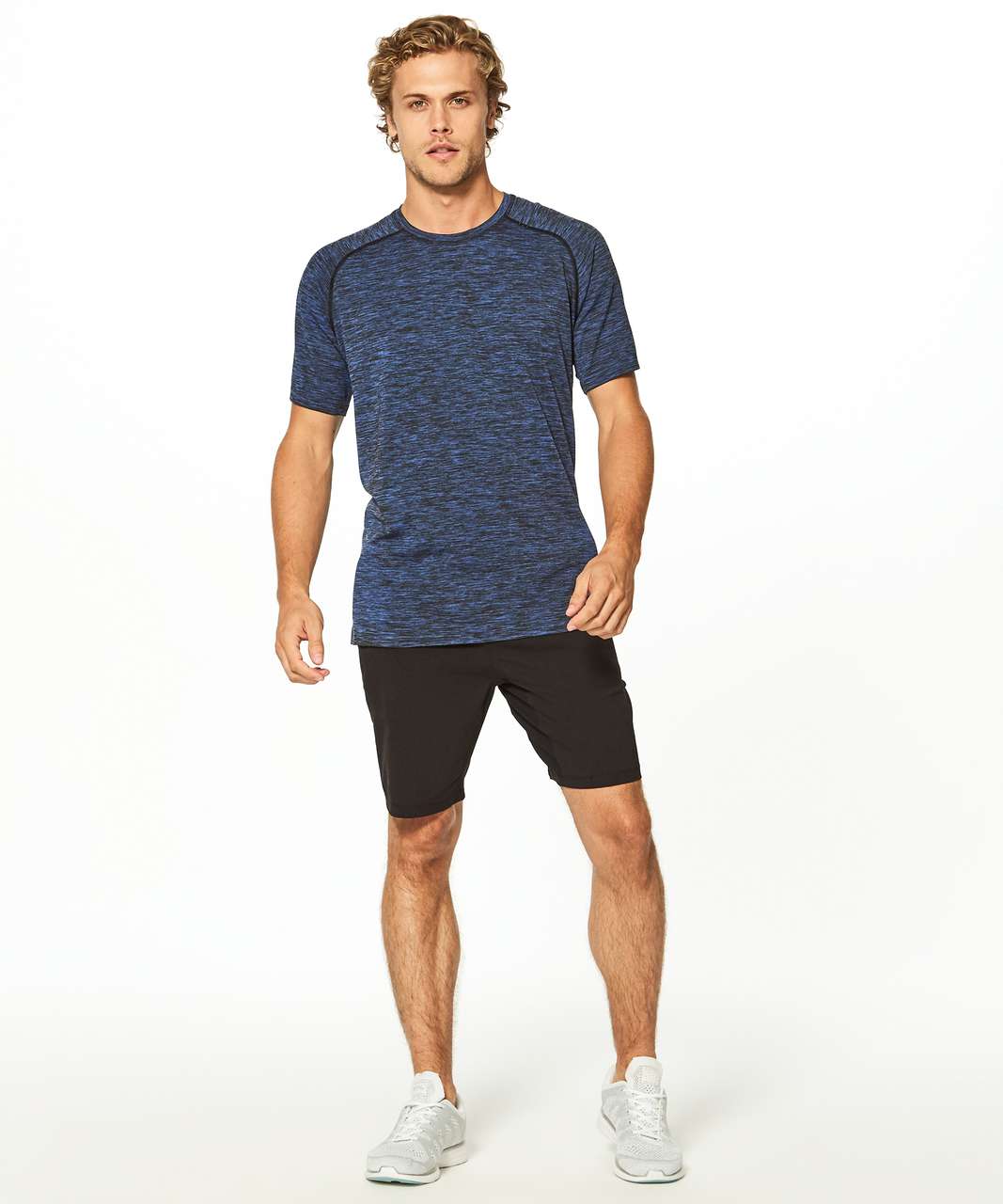 Lululemon Metal Vent Tech Short Sleeve - Cerulean Blue / Black