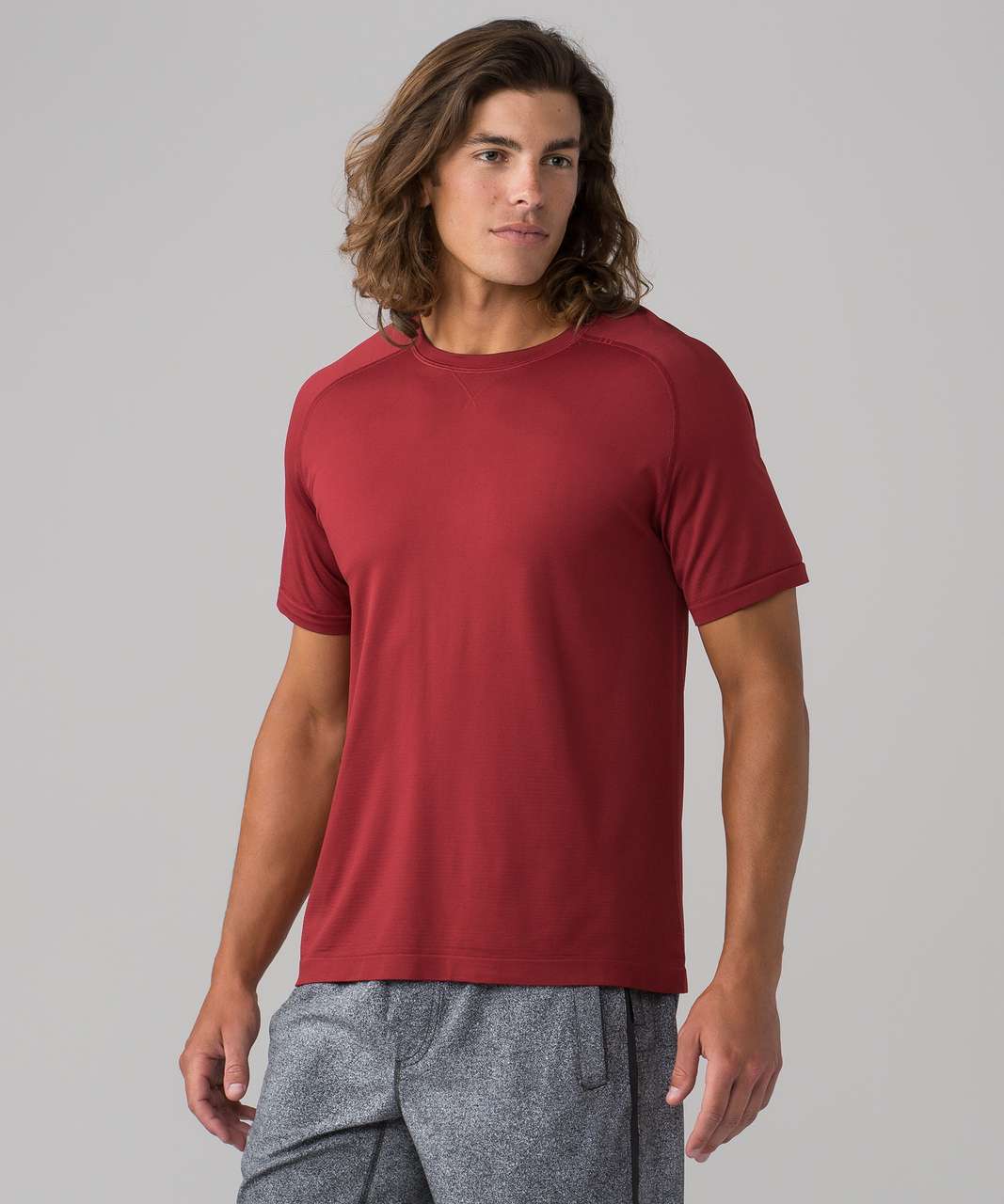 Lululemon Metal Vent Tech Short Sleeve - Game Day Red / Game Day Red