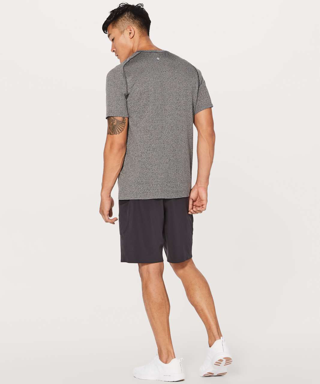 Lululemon Metal Vent Tech Short Sleeve - Black / White (First Release)