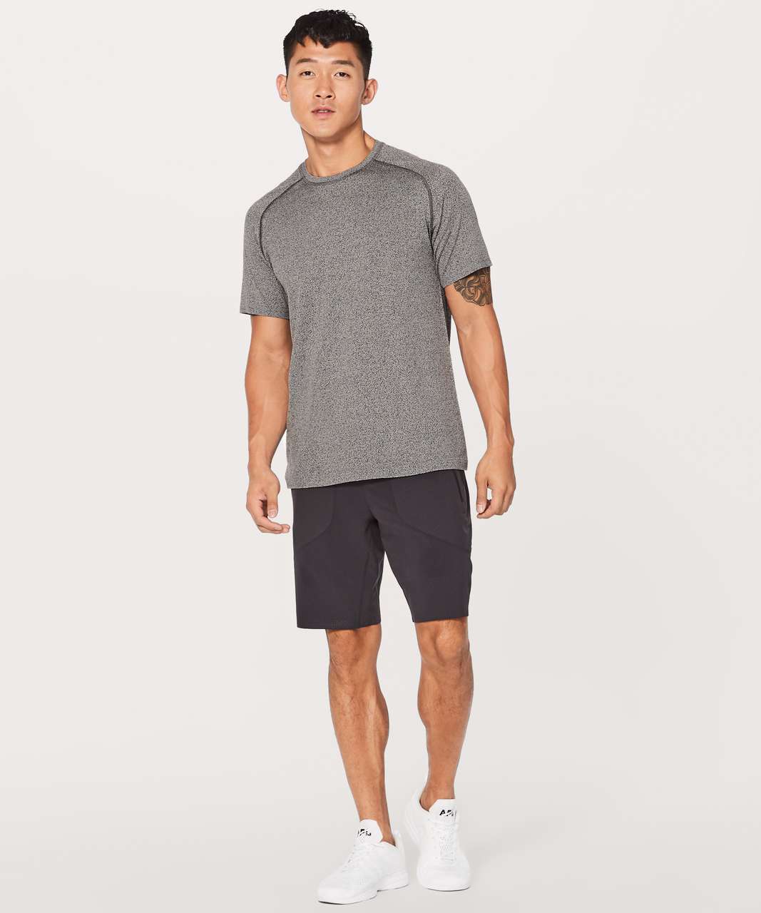 Lululemon Metal Vent Tech Short Sleeve - Black / White (First Release)