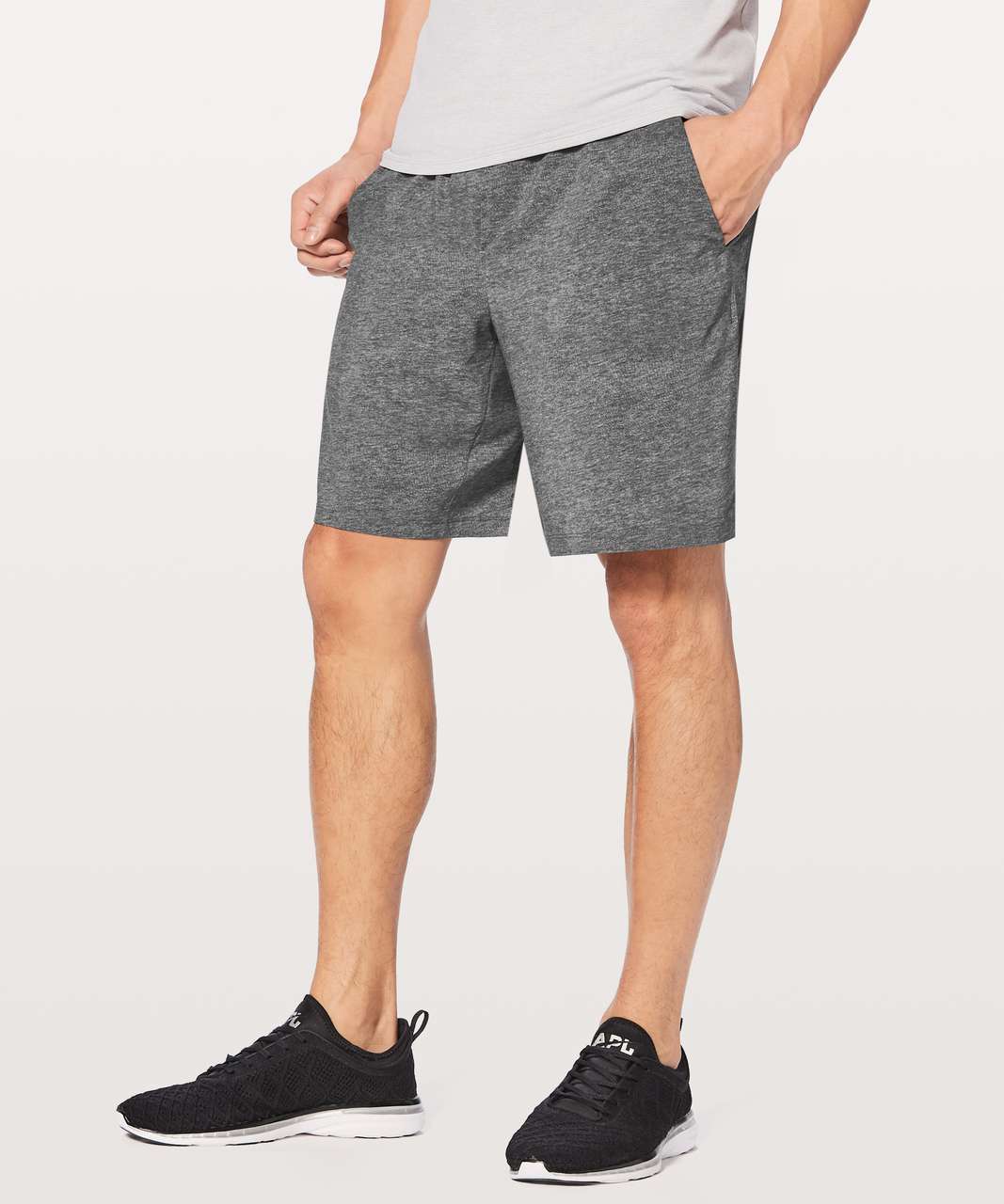 Lululemon Pace Breaker Short *9" - Heathered Texture Printed Greyt Deep Coal