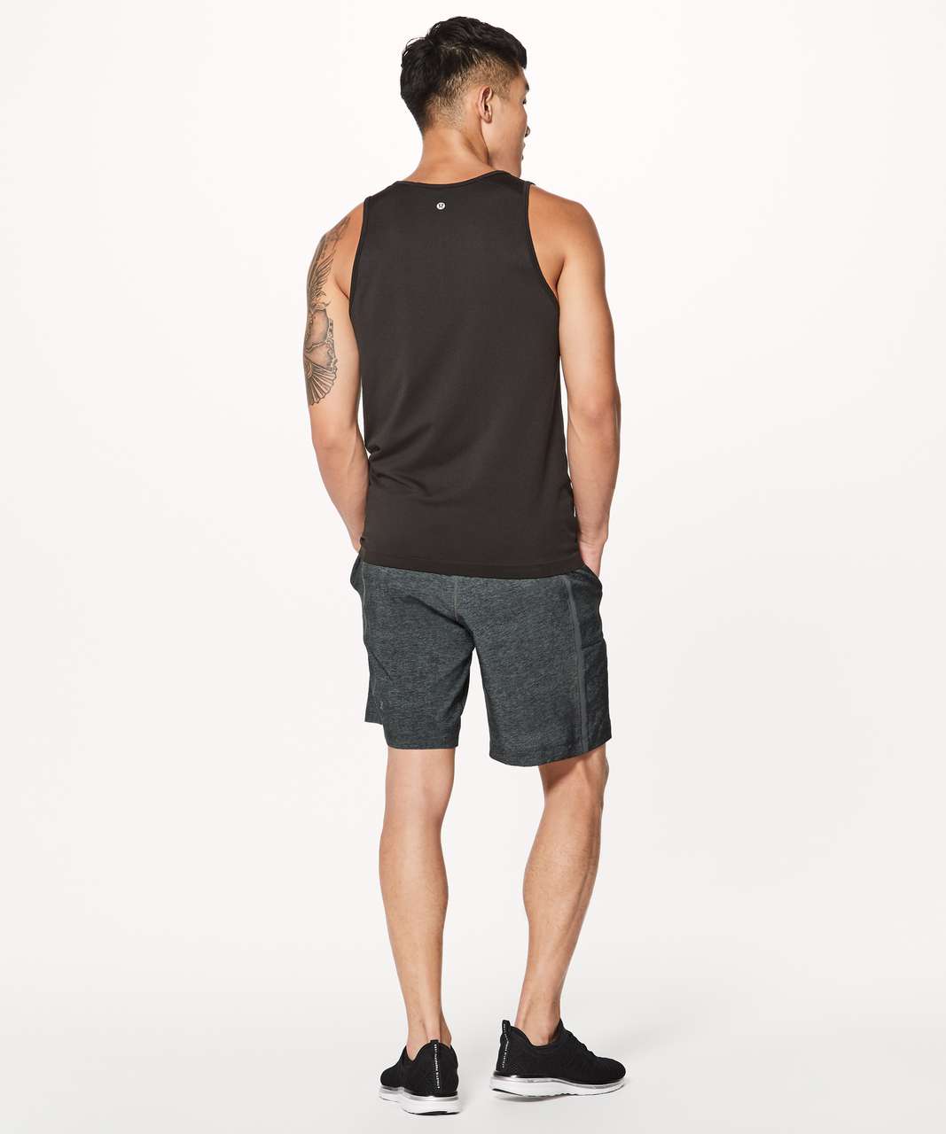 Lululemon Pace Breaker Short *9" - Heathered Texture Printed Mercury Deep Coal