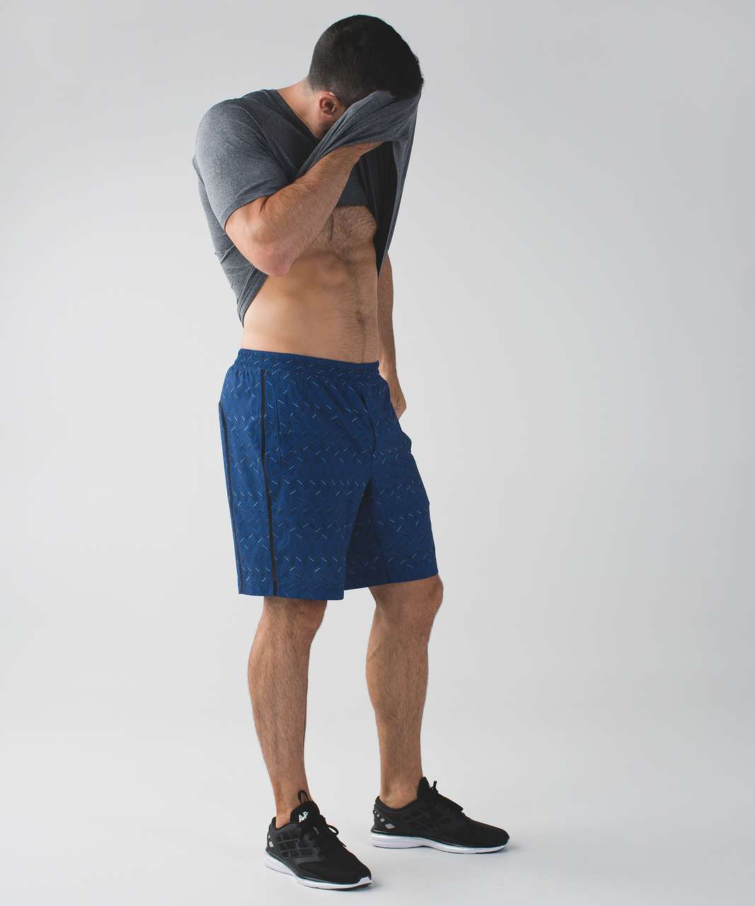 Lululemon Pace Breaker Short *9 - Small Sketchy Herringbone Lux Indigo  Classic Navy - lulu fanatics