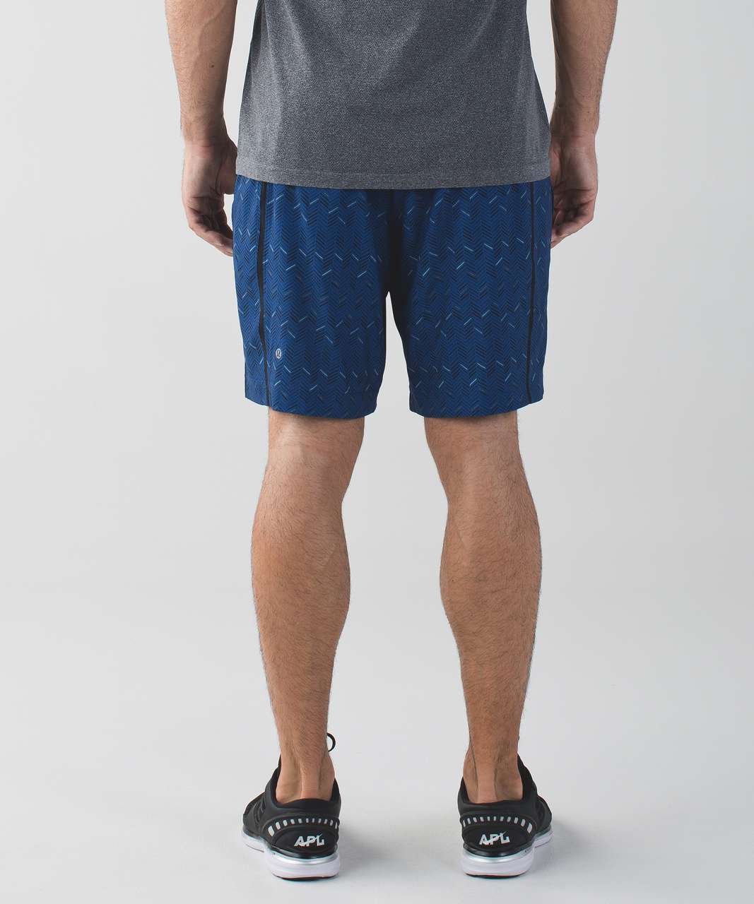 Lululemon Pace Breaker Short *9" - Small Sketchy Herringbone Lux Indigo Classic Navy